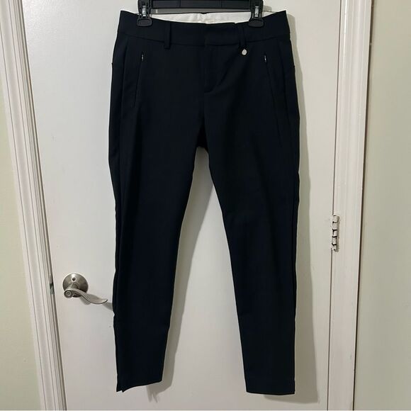 Dranella | Black Regular Fit Straight Leg Pants | Size EU 38 - Picture 1 of 5